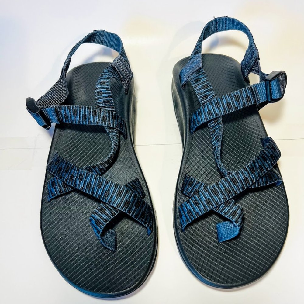 Chaco Z Eddy 2 Mens 11 Steeple Navy Blue Sandals Toe Loop Walking Shoes J106093